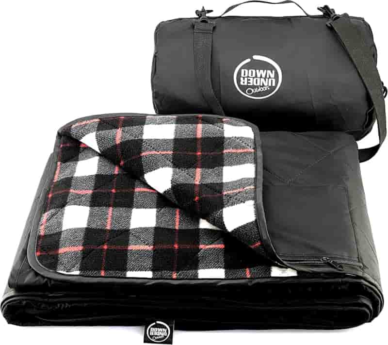 Waterproof Sherpa Fleece Stadium Blanket - Extra Thick 350 GSM
