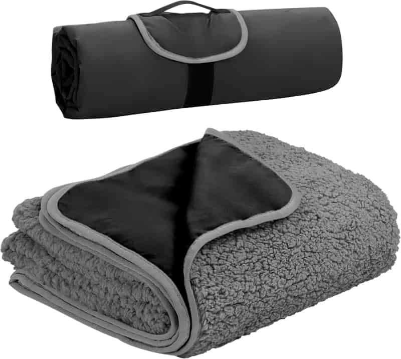 Waterproof Sherpa Fleece Camping Blanket – Windproof, 51