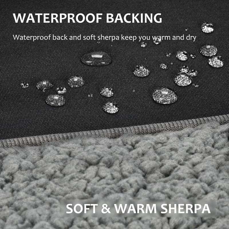 Waterproof Sherpa Fleece Camping Blanket – Windproof, 51