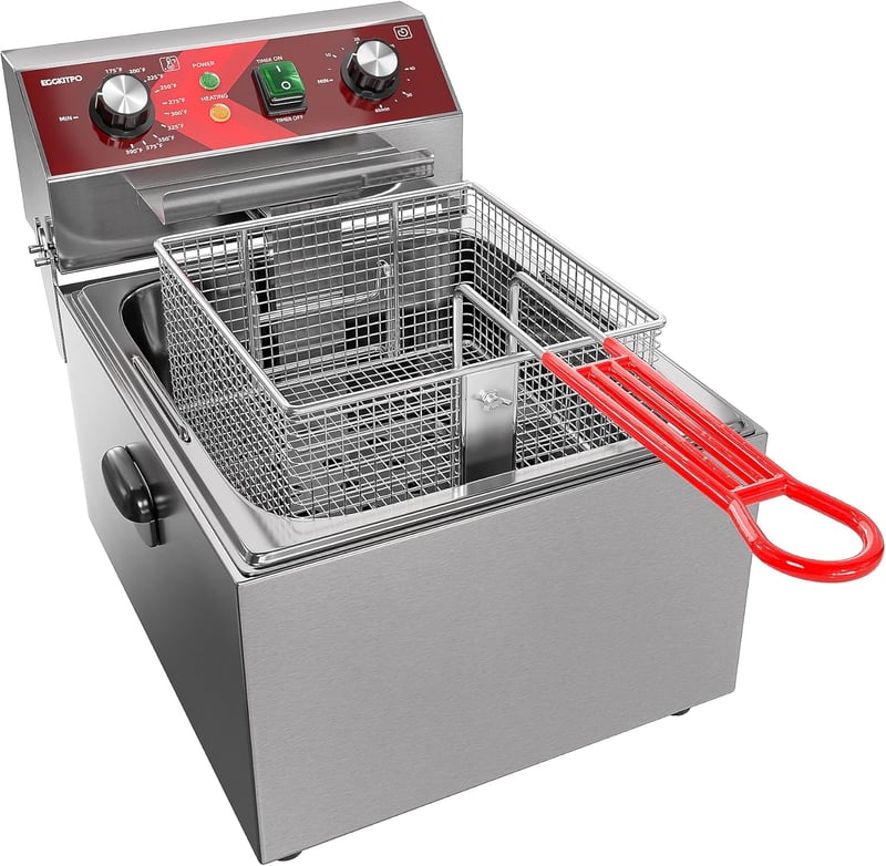 Single Tank Electric Deep Fryer, 10L, 1800W, Home/Restaurant