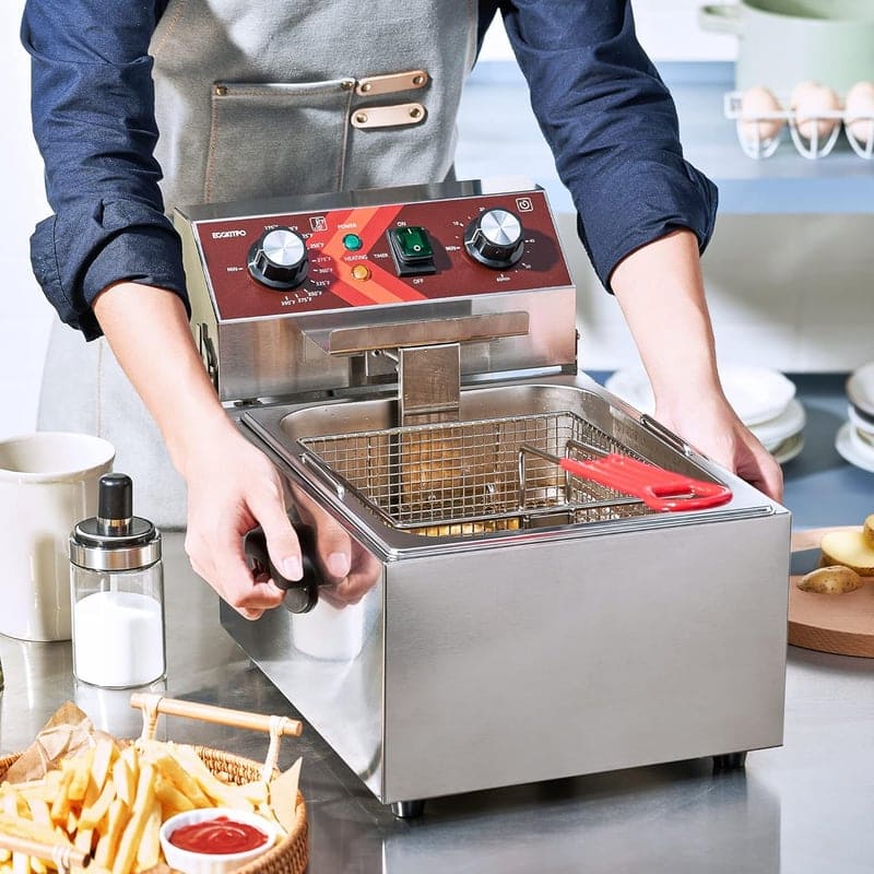 Single Tank Electric Deep Fryer, 10L, 1800W, Home/Restaurant
