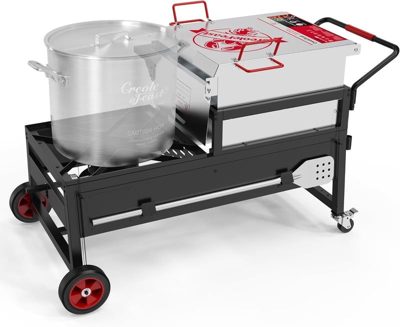 90 Qt Crawfish Boiler & Cooker Combo with Paddle for Outdoors