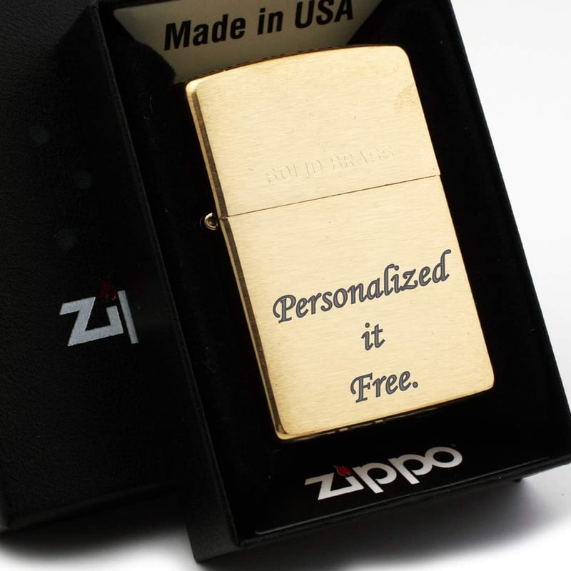 Groomsmen Personalized Brass Zippo Lighter
