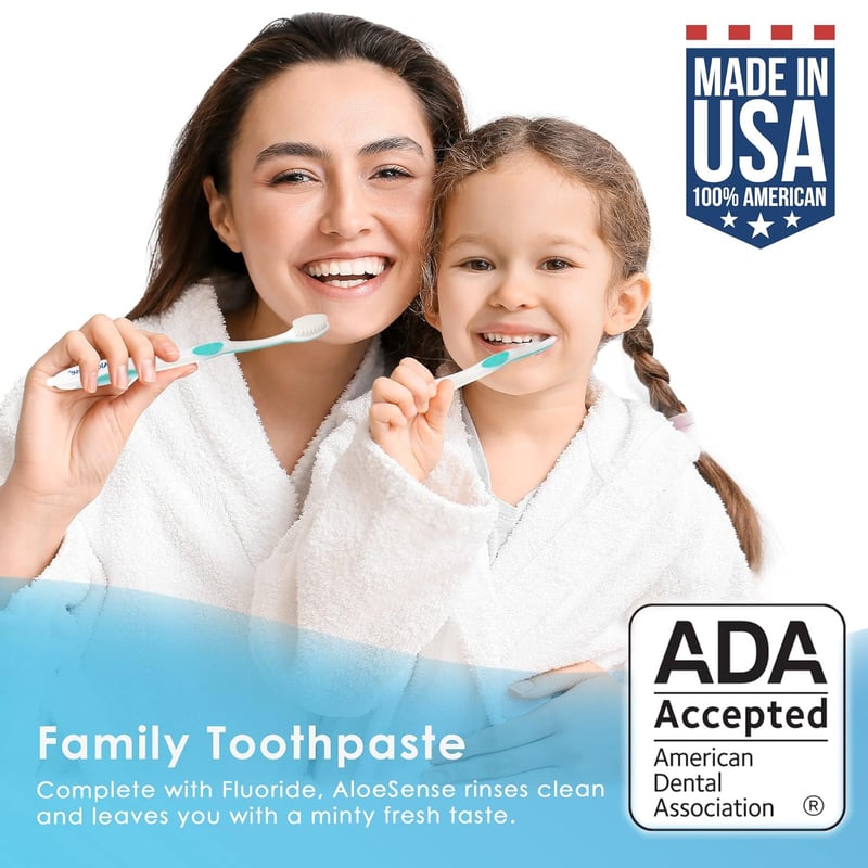 Sensitive Teeth Fluoride Toothpaste with Aloe & Mint, ADA-Approved