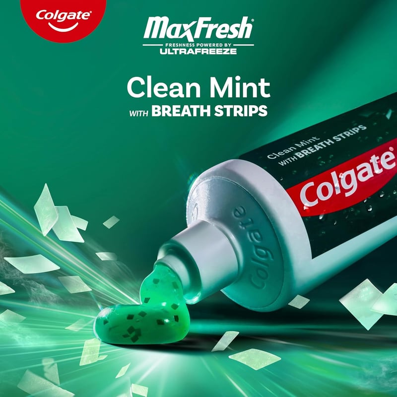 Colgate Max Fresh Toothpaste, Whitening, Clean Mint, 6.3 oz, 4-Pack