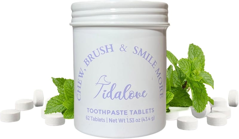 Zero Waste Cool Mint Toothpaste Tablets – Vegan & Enamel Strengthening