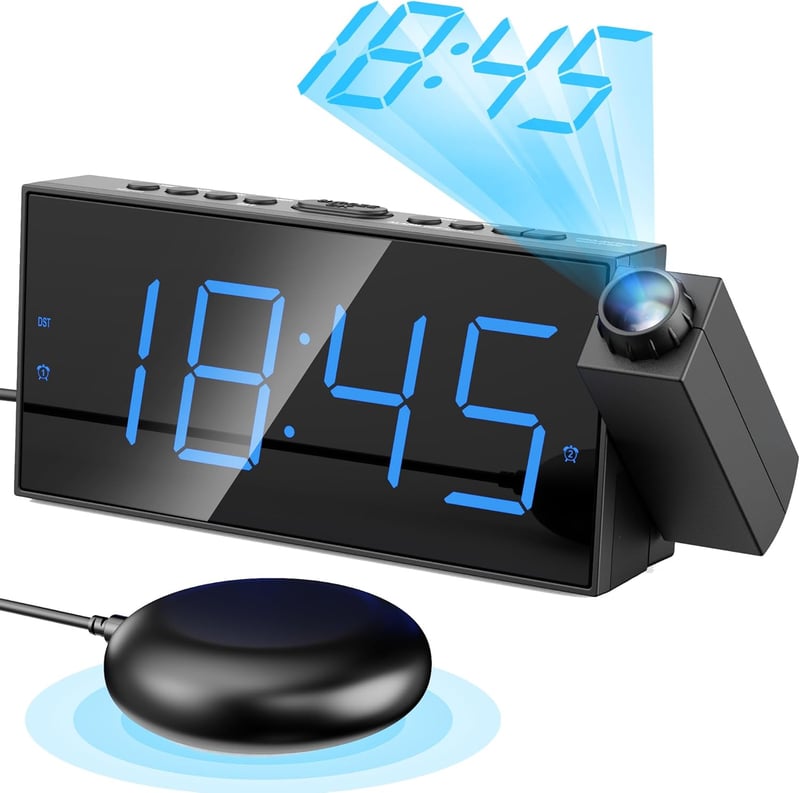Alarm Clock for Heavy Sleepers with USB Charging