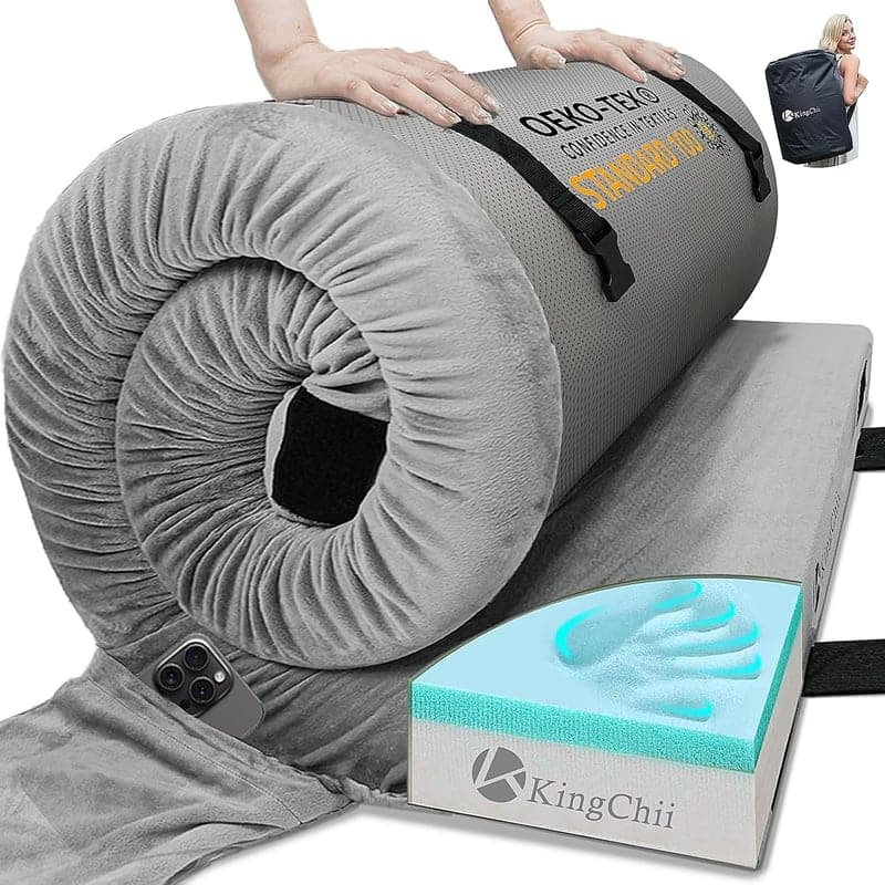 Memory Foam Camping Mattress with Waterproof Cover & Bag