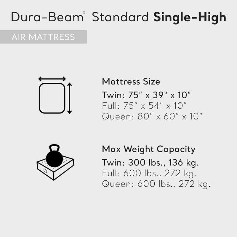 Twin Dura-Beam Air Mattress, 10