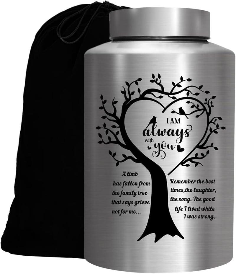 Memorial Cremation Urn for Adults, Decorative, Holds Up to 220 lbs