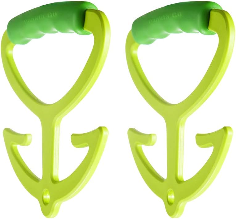 Grocery Bag Handle Carrier with Soft Grip, 80lbs Capacity, 2 Pack