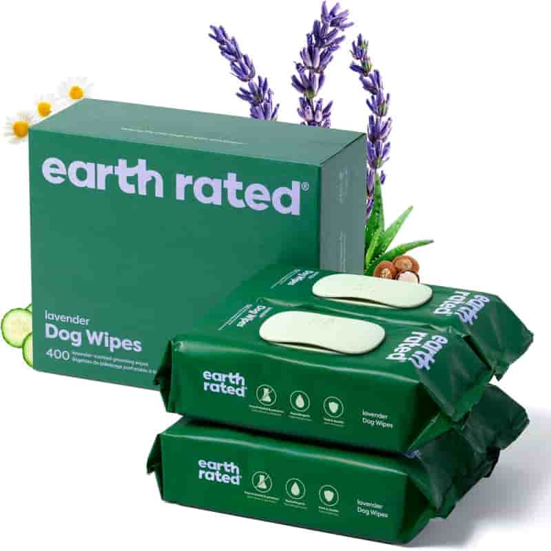 Lavender-Scented Dog Grooming Wipes, Hypoallergenic, 400 Count