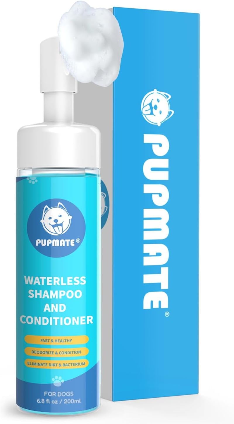 No-Rinse Pet Paw Cleaner with Silicone Brush, 6.8 fl oz