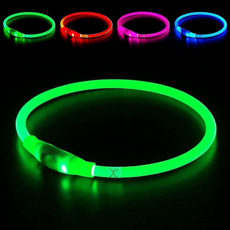 LED Dog Collar – USB Rechargeable Night Safety Light for Dogs