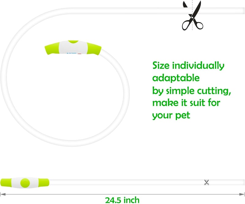 LED Dog Collar – USB Rechargeable Night Safety Light for Dogs