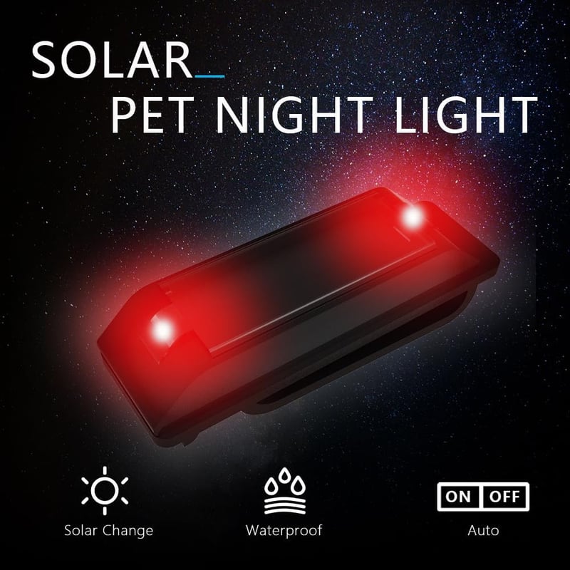 Solar LED Night Light for Dog Walking & Night Activities
