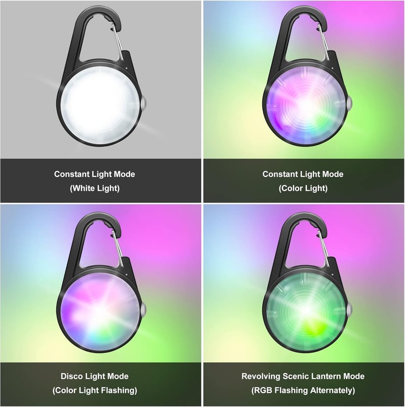 Rechargeable Waterproof LED Dog Collar Lights, 4 Modes, 2-Pack