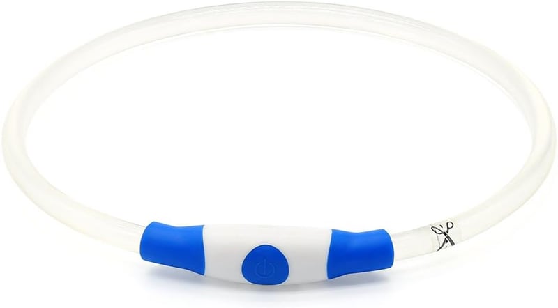 Dog Safety Light-Up Collar, USB Rechargeable (Blue)