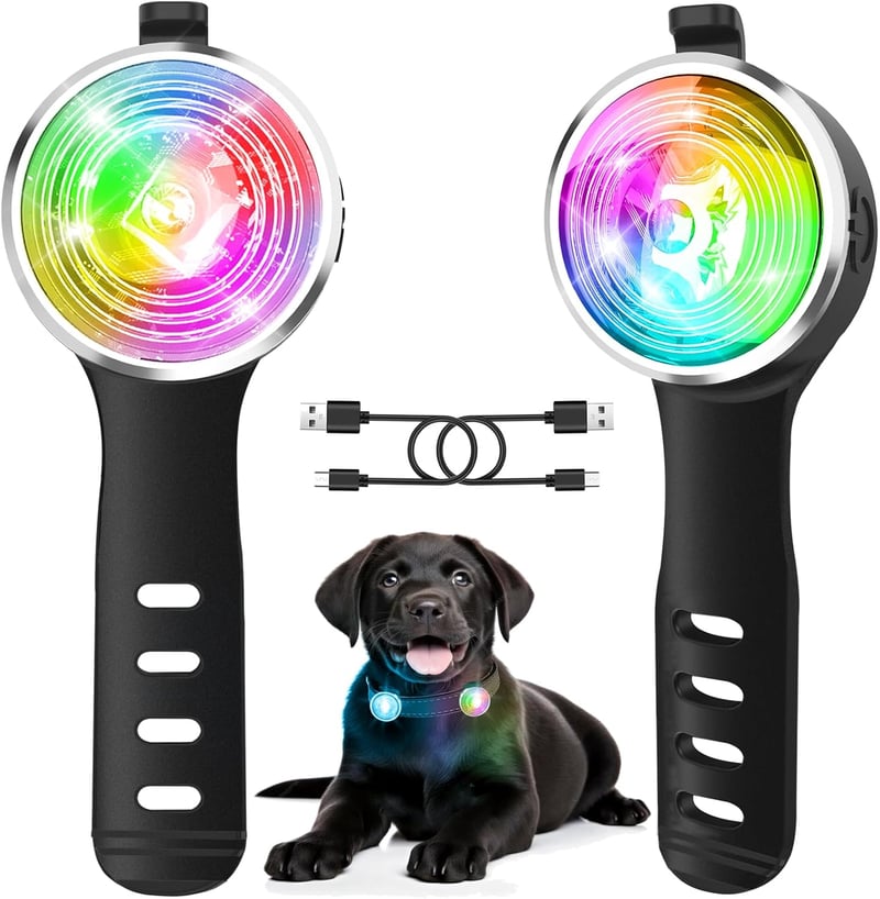 Night Dog Collar Lights, Rechargeable & Waterproof