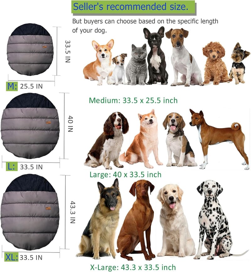 Dog Sleeping Bag - Large Waterproof & Packable Camping Bed
