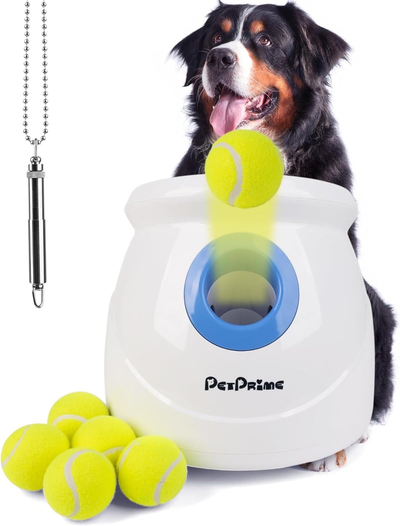 Dog Ball Launcher for Large Dogs with 6 Balls