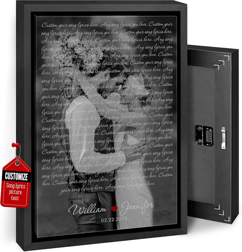 Personalized First Dance Lyrics Photo Canvas - Anniversary Gift