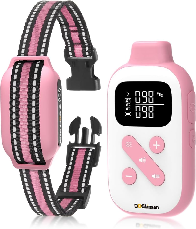 Dog Training Collar - Remote Beep & Vibration, No Prongs