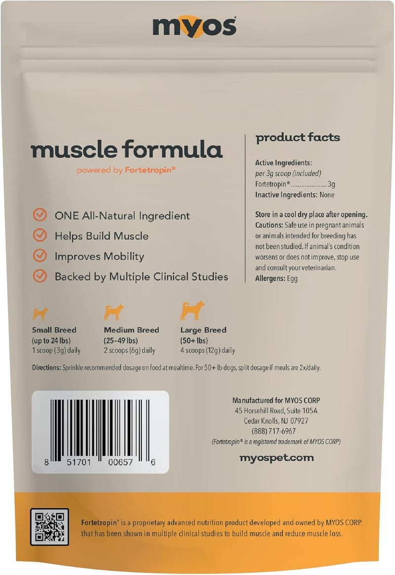 Canine Muscle Supplement for Recovery & Aging – All-Natural Formula