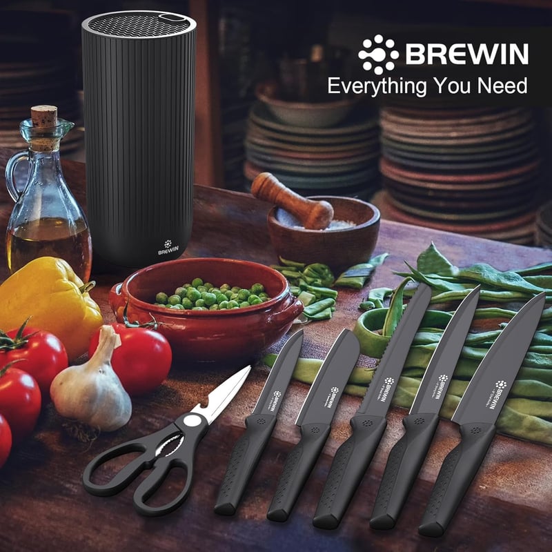 Universal Knife Block Set, Dishwasher Safe Kitchen Essentials