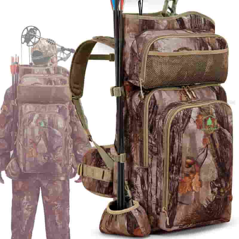 Deer & Elk Hunting Backpack with Bow Holder, Saddle Camo