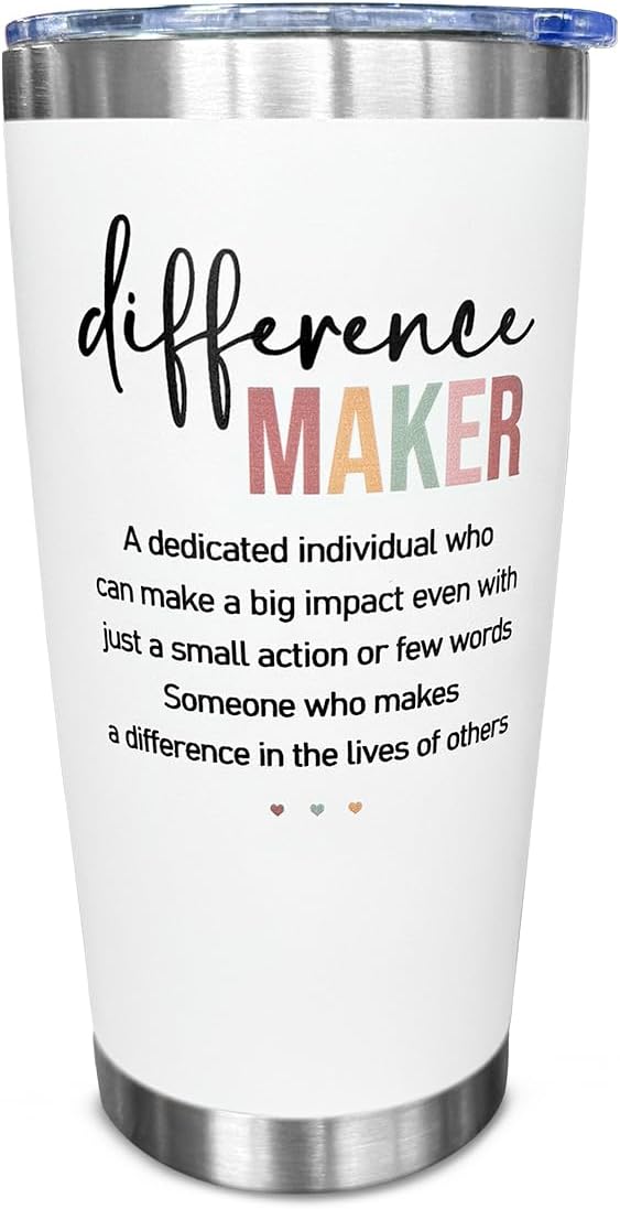 Motivational 20 Oz Tumbler - Stainless Steel Thank You Gift