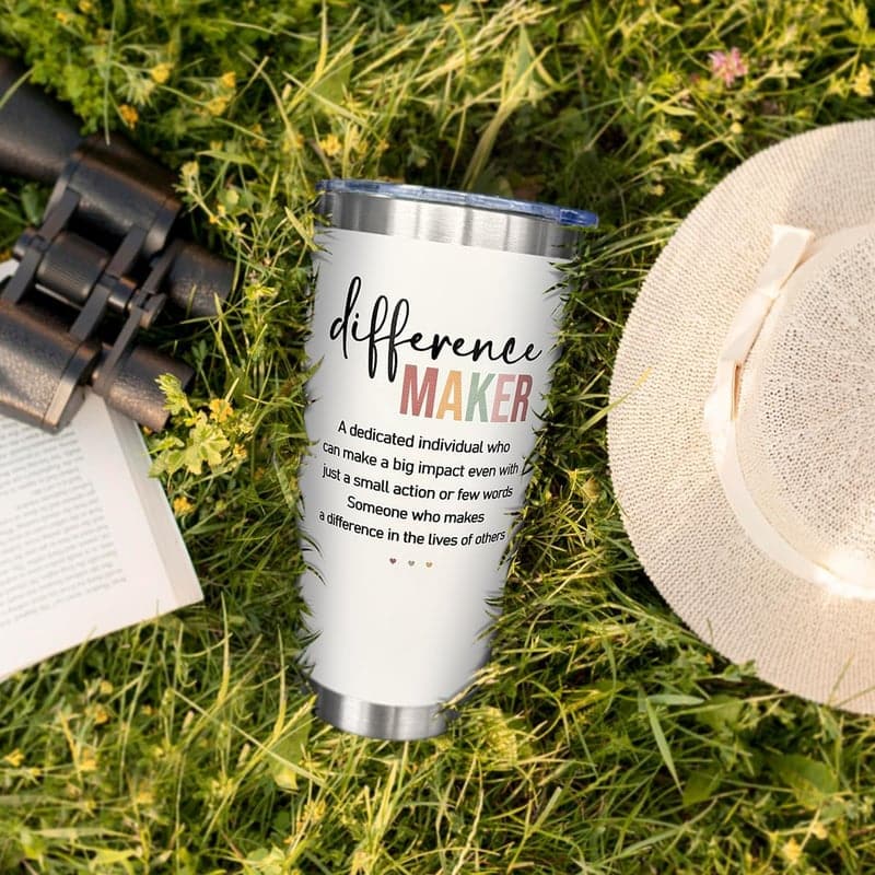 Motivational 20 Oz Tumbler - Stainless Steel Thank You Gift