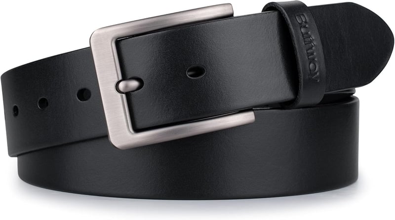Durable Full Grain Leather Belt for Men with Gift Box