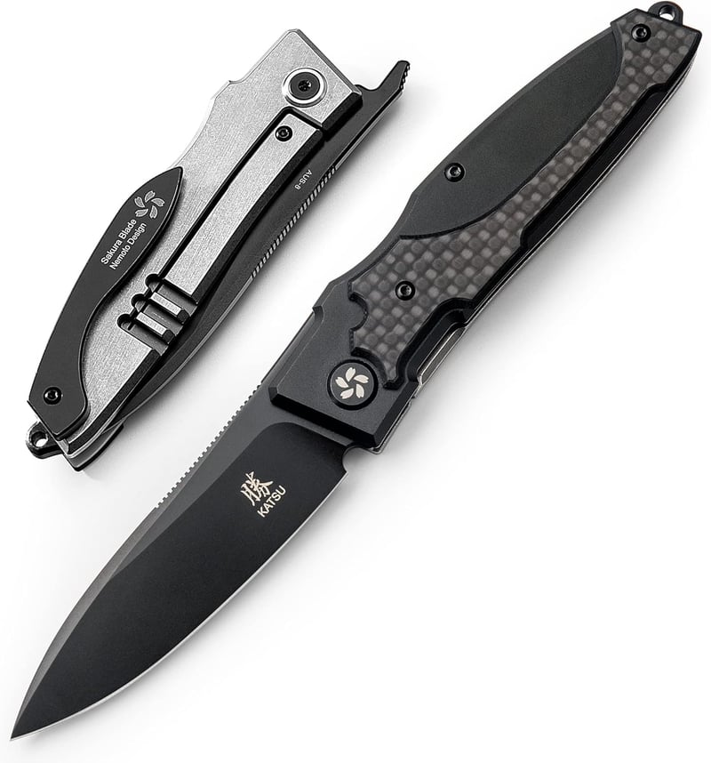 Nemoto Sakura Blade Folding Pocket Knife (Black)
