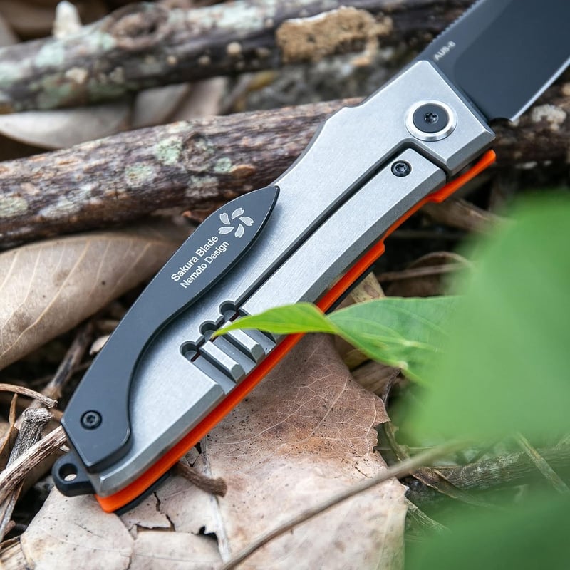 Nemoto Sakura Blade Folding Pocket Knife (Black)