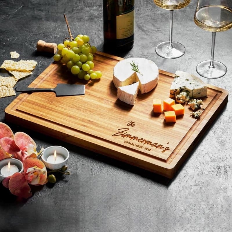 Wedding & Anniversary Personalized Bamboo Cutting Board