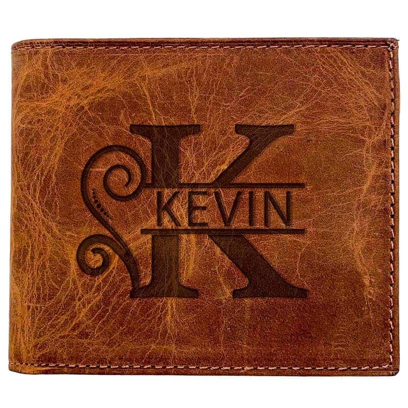 Personalized Men's Wallet with Monogram - Birthday & Anniversary Gift