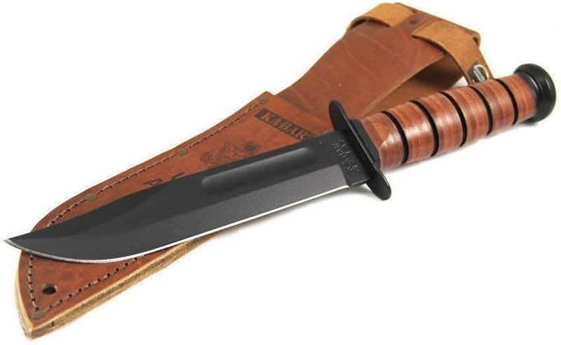 US Army Fighting Knife with Leather Sheath, 7