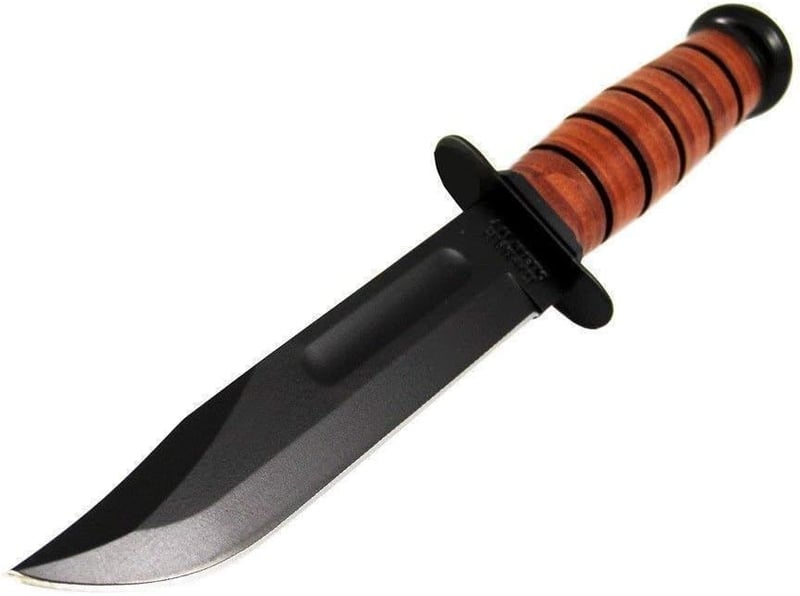 US Army Fighting Knife with Leather Sheath, 7