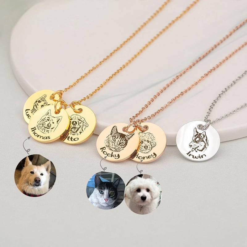 Pet Memorial Disc Necklace for Animal Lovers