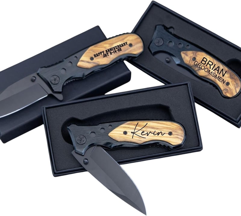 Anniversary Personalized Engraved Pocket Knife for Him