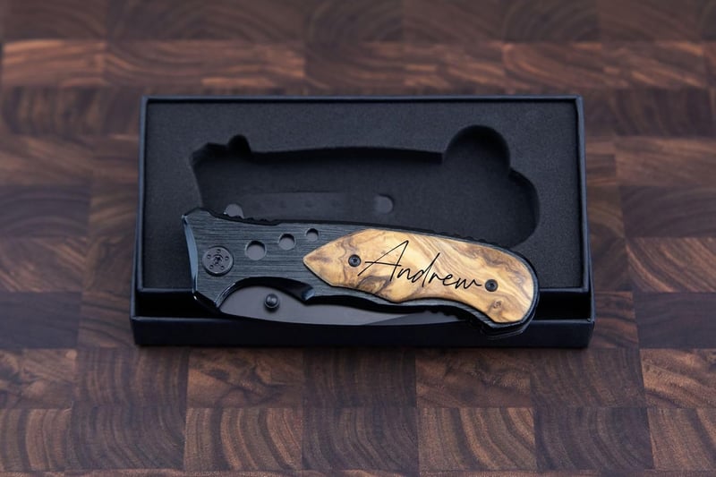 Anniversary Personalized Engraved Pocket Knife for Him