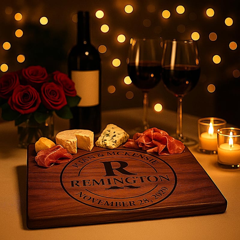 Anniversary Personalized Cutting Board for Couples