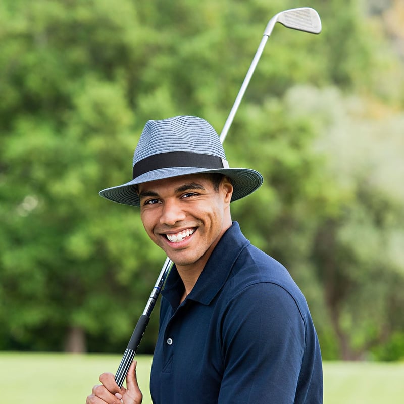 Men's UPF 50+ Packable Fedora – Adjustable Resort Hat