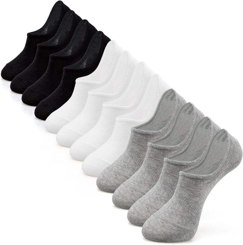 No Show Ankle Socks - Unisex Anti-slip Athletic