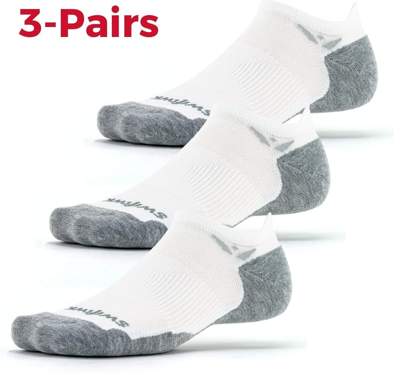 No Show Running Socks with Max Cushion, 3 Pairs