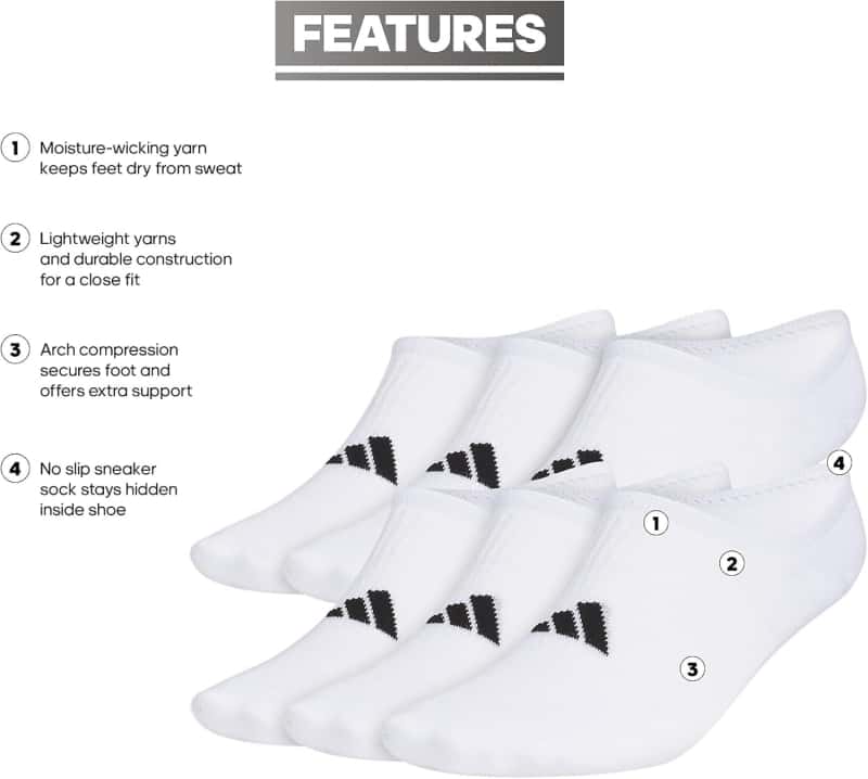 Men's Ultra Low-Profile Compression Socks (6-Pair)