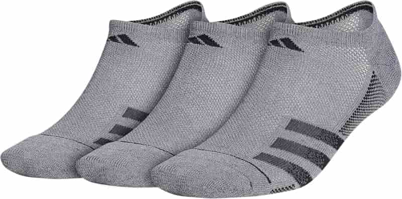 adidas Men's Superlite Stripe No-Show Socks Trio