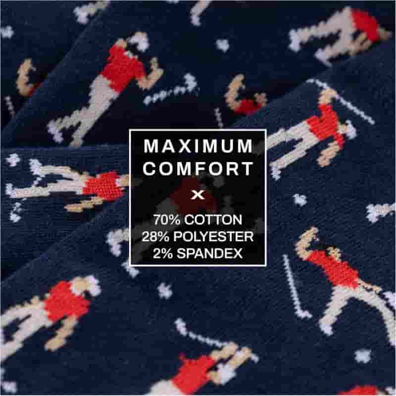 Funny Golfer Socks for Men, Size 10-13