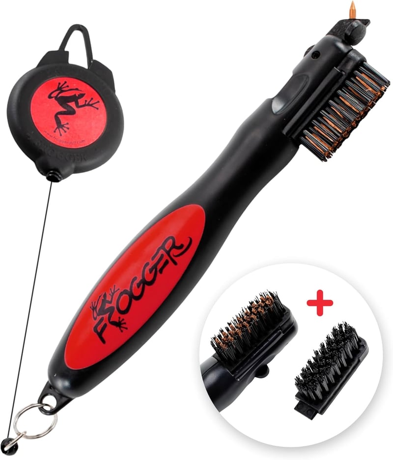 Golf Club Cleaner with Ergonomic Grip & Retractable Cord